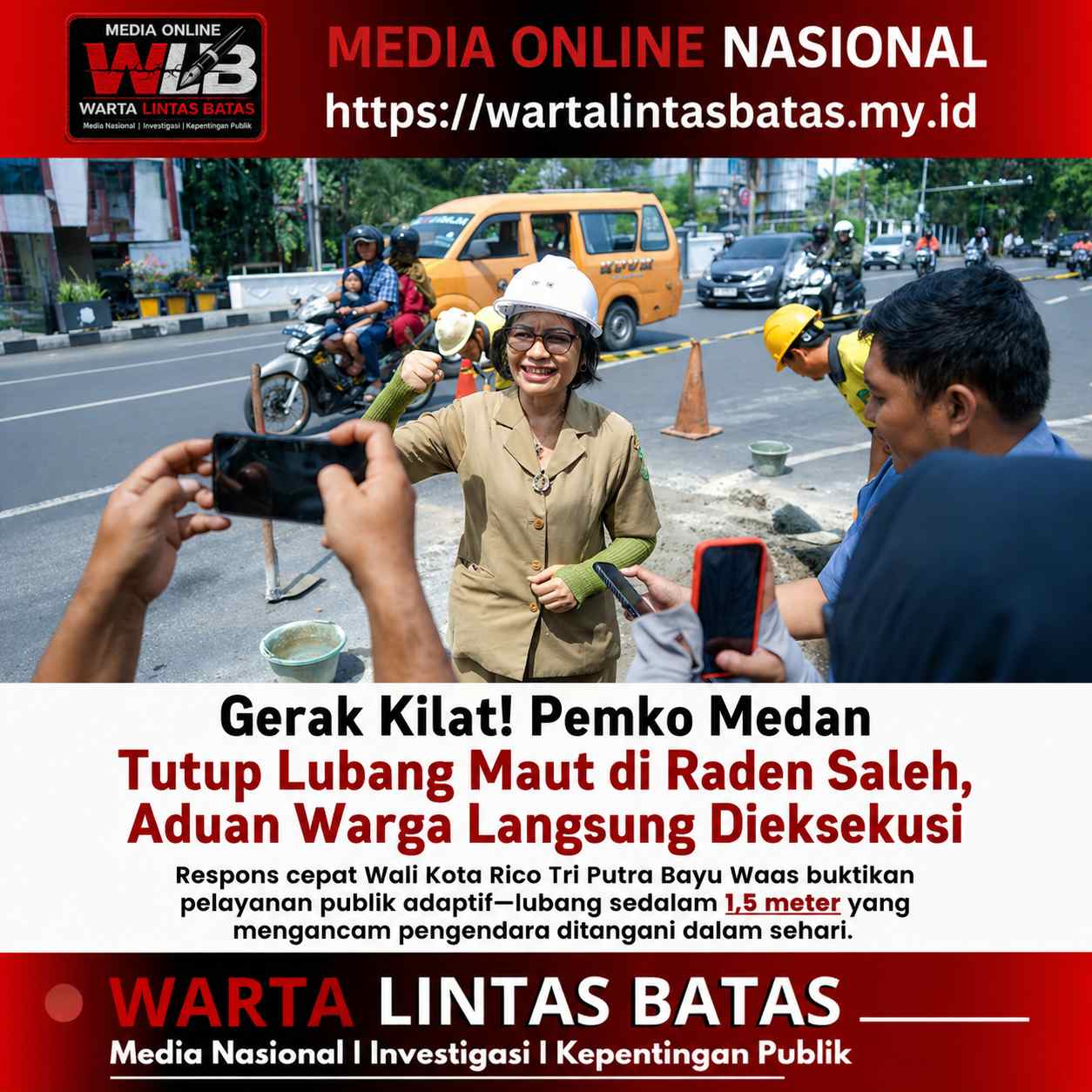 Gerak Kilat! Pemko Medan Tutup Lubang Maut di Raden Saleh, Aduan Warga Langsung Dieksekusi.