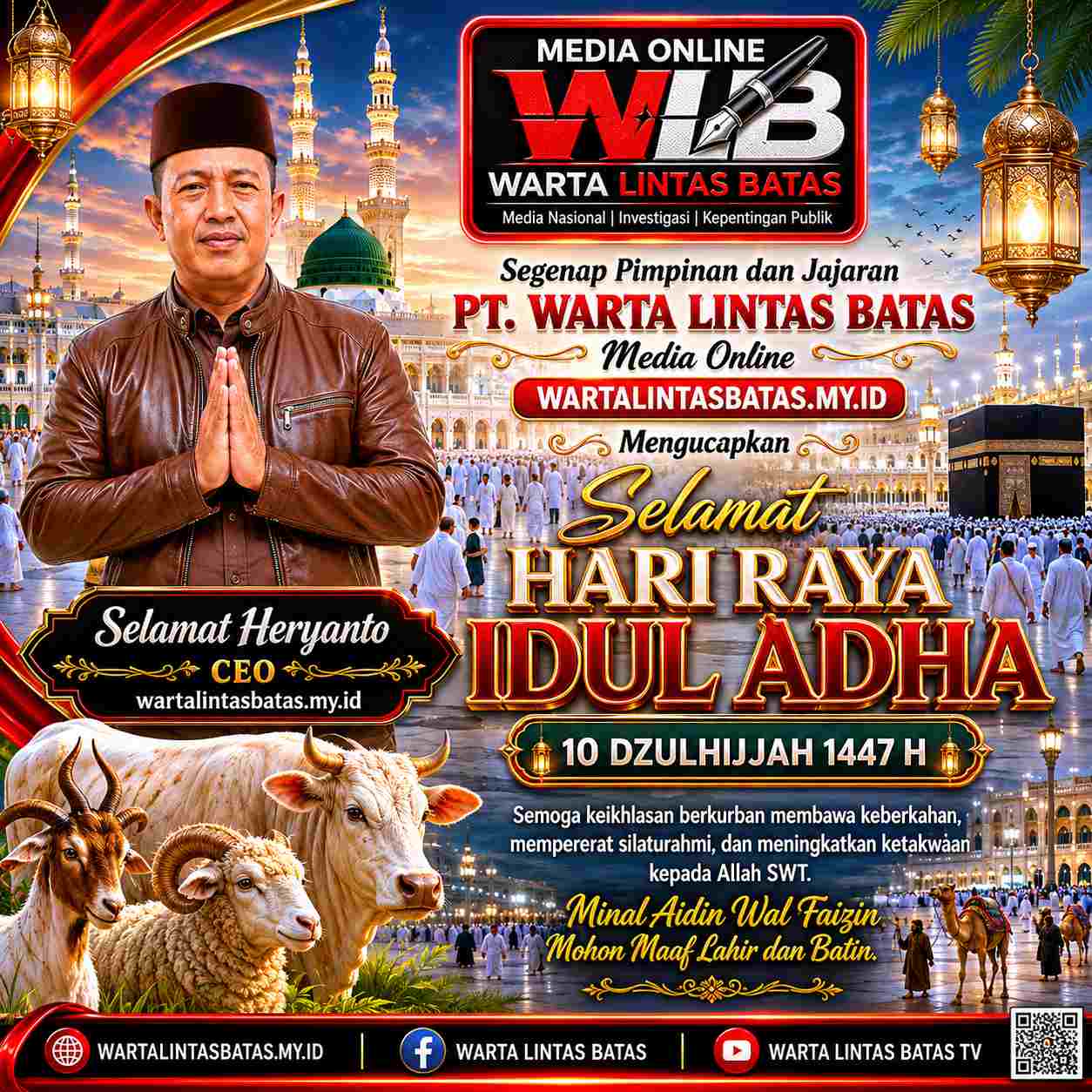 Iklan Ucapan Selamat Hari Raya Idul Adha 1447 H PT. Warta Lintas Batas